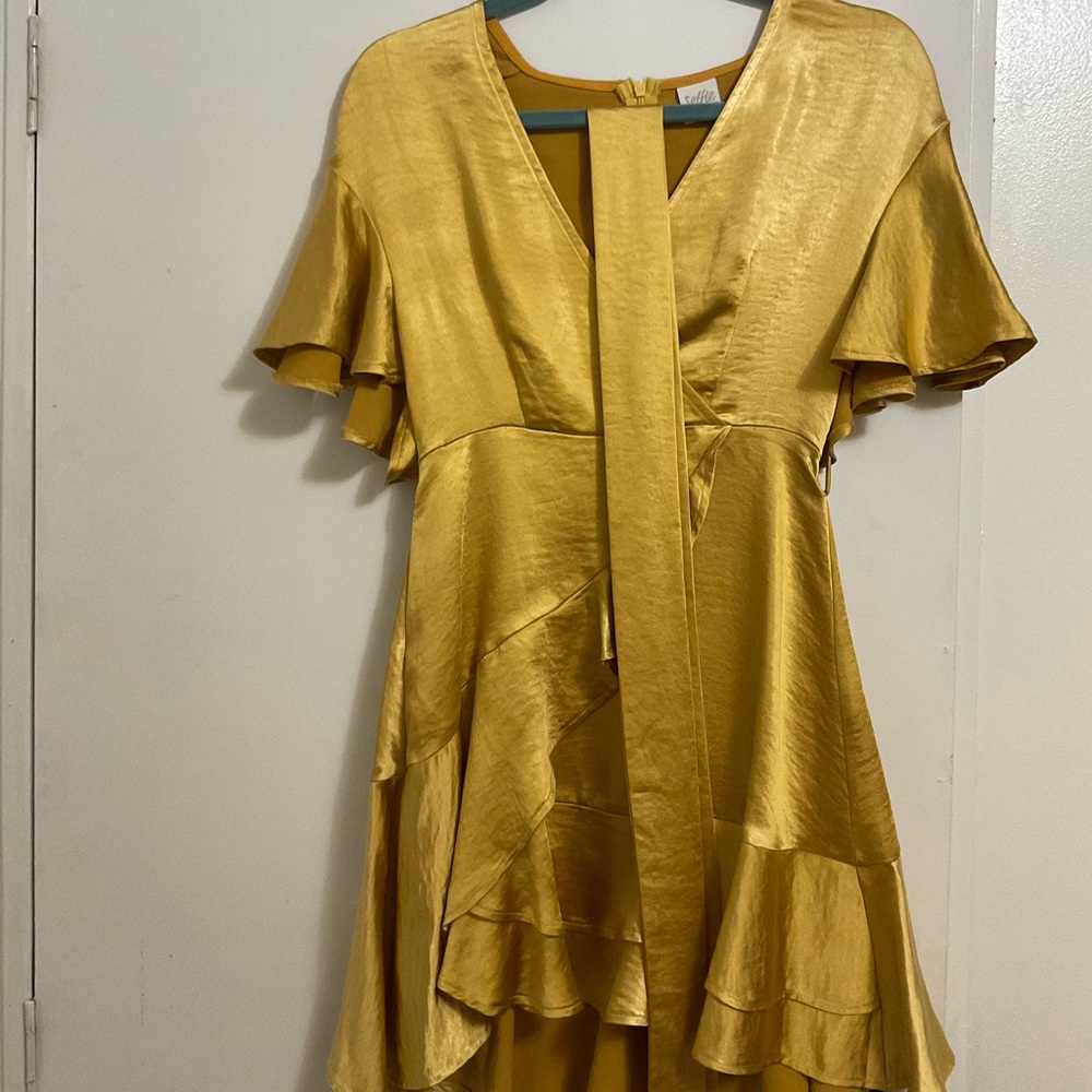 selfie leslie gold dress